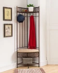 Kings Brand Furniture Metal Corner Entryway Hallway Storage Bench With Coat Rack. Fixed Price $99.99.