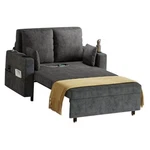 3 1 Pull Out Couch, 56 Inch Convertible Sleeper Sofa Bed, Loveseat Grey. Fixed Price $193.15.