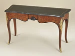 LF35590: Maitland Smith Waxstone Top French Louis Xiv Console Hall Table New. Fixed Price $1795.00.