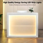 Modern 55" Led Light Reception Desk With Counter Salon Front Retail Table. Fixed Price $222.99.