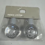 Ikea Index Lyster Curtain Rod Finials 200.281.02 Bubble Clear Luster Pak. Fixed Price $16.50.