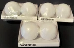 Ikea Vasentlig, 3 Pairs / Globe Caps, White, Curtain Rod Ball, Round, Finial. Fixed Price $28.49.