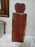 Little Red Heart Shelf. Country Shaker Decor. Fixed Price $40.00.