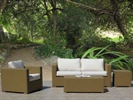 Outdoor Patio Woven Wicker Sofa 4 Pieces Set Choice Sunbrella Fabrics. Fixed Price $1599.00.