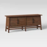 Threshold Haverhill Media Stand Wood Brown Matte Tv For 80" Cable Mgmt. Fixed Price $120.00.