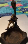 Cast Iron Metal Ashtray Figural Lamp Post Stand Design Decorative Accent. Fixed Price $44.20.