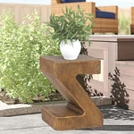 Adeco Concrete Accent End Table Garden Outdoor Side Unique Stone Z Gold. Fixed Price $92.42.