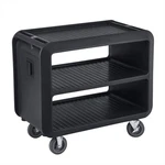 Cambro SC337S110 41-1/2" Black Service Cart Pro W/ (3) Ribbed Shelves. Fixed Price $803.00.