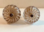 Set Of 2 Antique Empire Federal Sandwich Glass Drawer Knobs Aafa. Fixed Price $175.00.