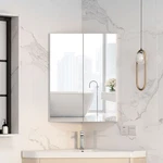 Bathroom Corner Mirror Cabinet With 2 Doors Medicine Wall Mounted. Fixed Price $82.79.