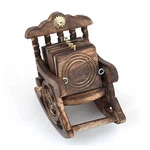 Tea Coffee Wooden Hand Crafted Rocking Chair Shape Coaster With Brass Work BM409. Fixed Price $139.50.