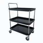 Metro Bc Series Black Deep Ledge 21 X 33" Utility Cart. Fixed Price $483.00.