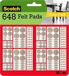 Scotch Felt Pads Value Pack, 648 Pcs, Round, Beige, Easy-to-apply, Self-stick. Fixed Price $21.95.