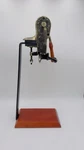 Vtg Rogar Estate Legacy Brass Table Top Wine Bottle Opener Corkscrew Wood Stand. Fixed Price $65.17.