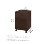 Bush Furniture Key West 2 Drawer Mobile File Cabinet Bing Cherry. Fixed Price $132.99.