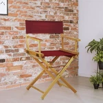 Casual Home Natural Frame/burgundy Canvas 18" Classic Height Directors-chairs. Fixed Price $50.00.