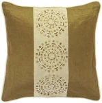 Diva At Home 17" Sunburst Trio Olive Tan Square Throw Pillow - Down Filler. Fixed Price $75.59.
