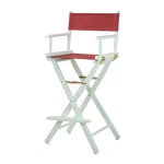 Chair Bar Height 30 White Frame Burgundy Canvas Casual Home. Fixed Price $154.99.