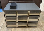 Akro Mils Cabinet, 17 X 11, 9 Drawers, Stackable Steel.. Fixed Price $125.99.