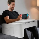 Ergonomic Gaming Pillow & Lap Desk Combo With Cup Holder Phone Stand. Fixed Price $116.99.