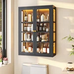 Wall Floating Bathroom Cabinet With 13-COLOR Light 3-SIDED Glass Display. Fixed Price $161.49.