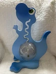Vintage Big Belly Bank Dinosaur Blue Wood Money Coin 1990'S 16 Tall. Fixed Price $44.99.