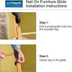 Nail On 1-1/8" Furniture Glides For Straight Wooden Legs (4 Piece) .... Fixed Price $17.40.