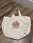 Vtg Trader Joe's Rare Double Handle Cotton Logo Tote Bag Reusable Beige Clean. Fixed Price $50.00.