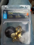 2X Mintcraft 171-8600 Bright Brass Stem Swivel Hooded Ball Casters Black Two 5CM. Fixed Price $12.00.