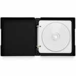 Cd Dvd Black 28MM Binder Case White Sleeves Holds 12 Discs Album Storage Lot. Fixed Price $129.90.