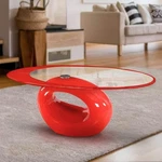 High Gloss Coffee Table 10MM Tempered Glass Flat, Top Oval Modern Base. Fixed Price $262.49.
