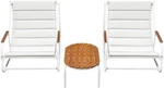 3 Piece Patio Furniture Set All Weather Teslin Chaise Lounge Chairs W/side Table. Fixed Price $80.98.