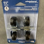 Shepherd 9556 Pk (4) 1/4" Black Plate Casters 40LB Rated 6036990. Fixed Price $8.99.