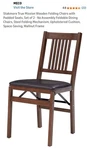 Meco Stakmore Wood Fabric Upholstered Seat Folding Chair Set Espresso Of 2. Fixed Price $106.72.