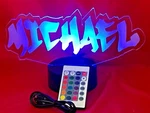 Name Light Up Lamp Any Led With Remote Personalized Graffiti. Fixed Price $34.99.