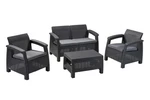 Keter Corfu 4 Piece Set Outdoor Patio Garden Furniture Cushions - Scratch & Dent. Fixed Price $651.44.