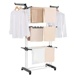 67.5 Foldable Clothes Drying Rack Rolling Folding 4-TIER Dryer Hanger Castors. Fixed Price $33.99.