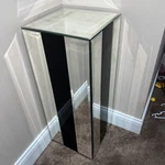 Vintage Mirrored Stand For Sculpture Art Plant. 30"HX12 Pedestal End Table. Fixed Price $228.65.