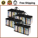 Stock Your Home Storage Bags (set Of 4) Media Organizer For Dvds, Cds,. Fixed Price $20.99.
