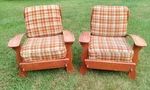 Antique Cushman Colonial Paddle Lounge Chairs Set Of 2 Curved Arms Read. Fixed Price $249.99.