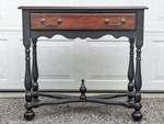 Butler Specialty Company Console Table With Drawer, Cherry, Black & Gold Details. Fixed Price $200.00.