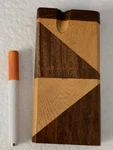 4" Natural 2-TONE Wood Swivel Cap Dugout & 3" Bat. Fixed Price $12.22.
