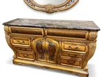 Michael Amini Aico Trevi Marble Top Dresser & Mirror Set Ornate Tuscan Estate. Fixed Price $1499.00.