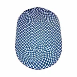 Blue Nylon Concentric Pattern Kitchen Oval Area Rug 9' X 7' Renovator's Supply. Fixed Price $318.99.