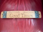 Rustic Wine Curved Barrel Stave Sign Natural Oak Character Unique. Fixed Price $24.95.