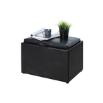 Convenience Concepts DESIGNS4COMFORT Storage Ottoman In Black Faux Leather. Fixed Price $88.49.