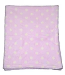 Bean Sprout Pink White Cream Polka Dots Baby Blanket Security 30X35" Euc. Fixed Price $29.95.