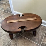 Vintage Ethan Allen 17" Antiqued Pine Old Tavern Foot Stool. Fixed Price $95.00.