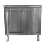 Stainless Steel Prep & Work Table With 2-TIER Cabinet Sliding Doors For Garage. Fixed Price $272.38.