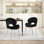 Modern Design Chair Back Hollow, 21.6-INCH Enlarged Seat Surface With Silver Leg. Fixed Price $227.65.